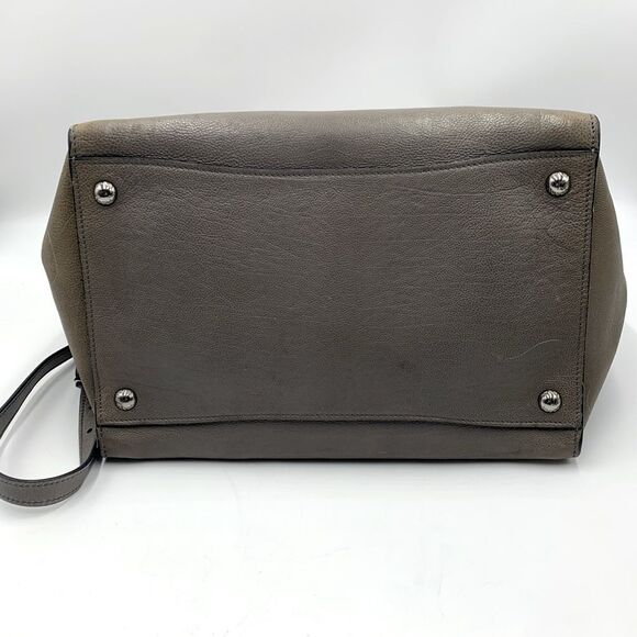 Auth Vtg Prada 2way Twin Pocket Glacé Tote Bag in Pomice Preloved Iconic Shape - Picture 7 of 16